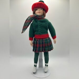 Avon NOS VTG ‘1991’ Childhood Dreams Porcelain Doll Collection “Skating Party”